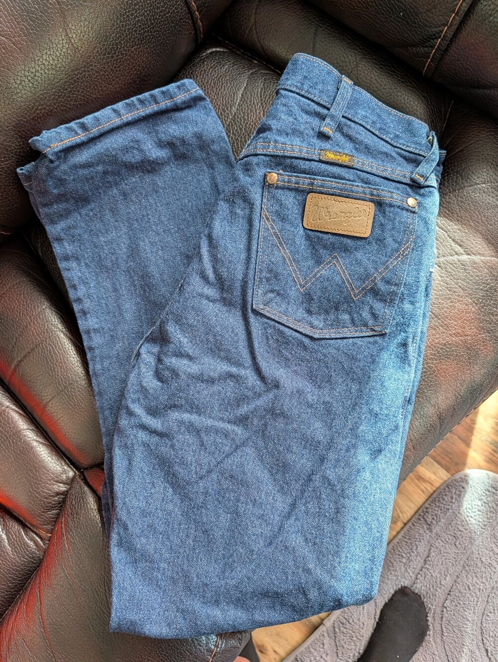 Wrangler Men’s Dark Blue Bootcut Jeans